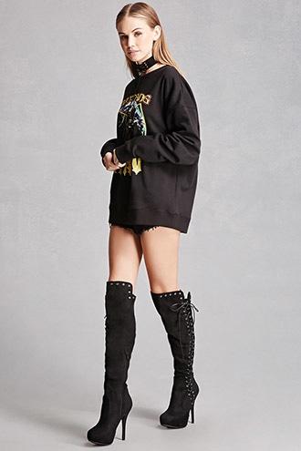 Forever21 Elegant Footwear Lace-up Boots