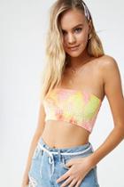 Forever21 Smocked Tie-dye Cropped Tube Top