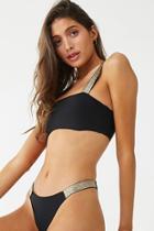 Forever21 Metallic-trim Bikini Bottoms