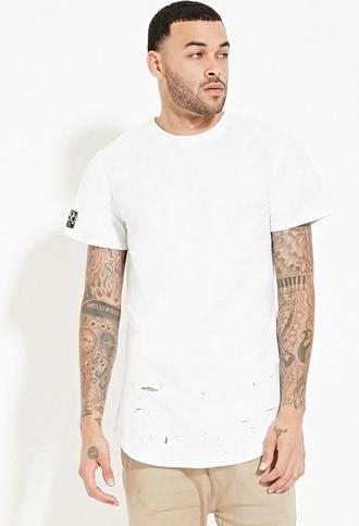 21 Men Men's  Civil Reverse French Terry Thrash Tee (white)