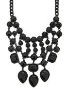 Forever21 Faux Obsidian Bib Necklace