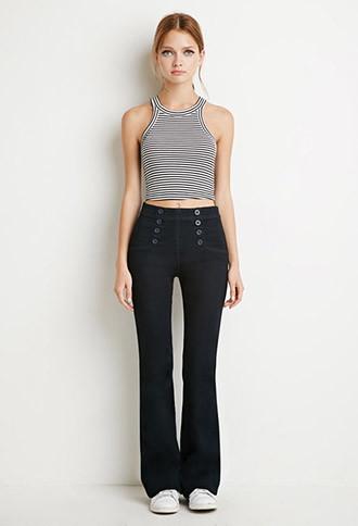 Forever21 Flared Sailor Jeans