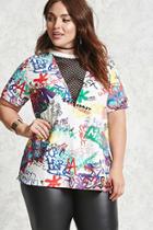 Forever21 Plus Size Graffiti Graphic Tee
