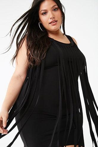 Forever21 Plus Size Sleeveless Fringe Mini Dress