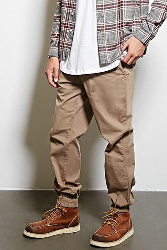 21 Men Men's  Tan Cohesive Co. Woven Joggers