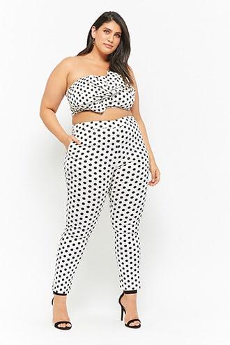 Forever21 Plus Size Eta Polka Dot Pants