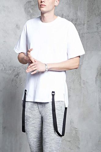 Forever21 Mock Suspender High-low Tee