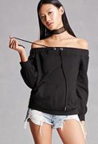 Forever21 Off-the-shoulder Sweatshirt