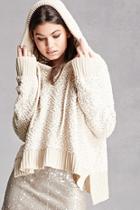 Forever21 Hooded Popcorn Knit Sweater