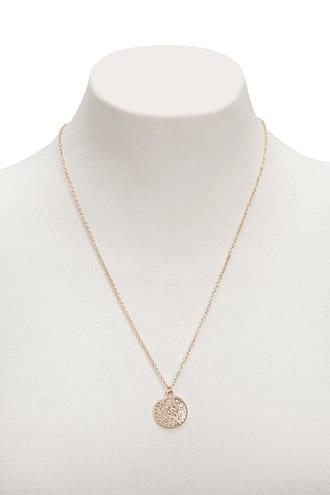 Forever21 Abstract Etched Pendant Necklace