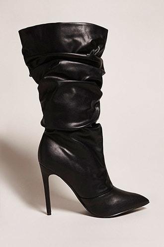 Forever21 Pointed Faux Leather Boots