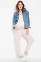 Forever21 Women's  Blossom Drawstring Cotton-blend Sweatpants