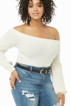 Forever21 Plus Size Off-the-shoulder Knit Sweater