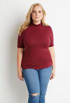 Forever21 Plus Women's  Slouchy Mock Neck Tee