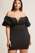 Forever21 Plus Size Ruffle-trim Flounce Bodycon Dress