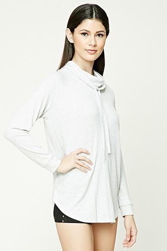 Forever21 Cowl-neck Ribbed Pullover