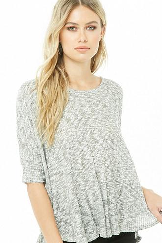 Forever21 Open Slub Knit Dolman Top