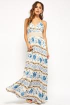 Forever21 Floral Geo Print Maxi Dress