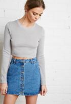 Forever21 Ribbed Knit Cropped Sweater