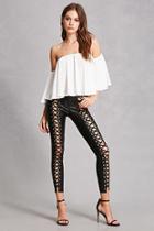 Forever21 Faux Leather Strappy Pants