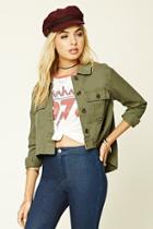 Forever21 Women's  Cropped Cargo Jacket