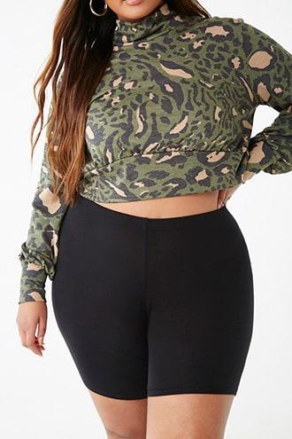 Forever21 Plus Size Camo Leopard Print Top