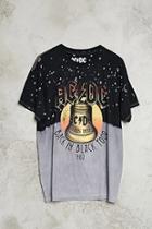 21 Men Men's  Bleach Dye Acdc Band Tee