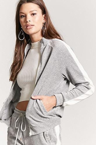 Forever21 Velour Track Jacket