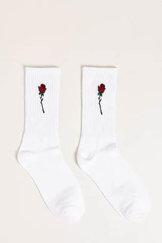 Forever21 Men Rose Graphic Crew Socks