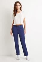 Forever21 Women's  Classic Chino Pants (blue)