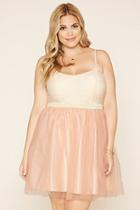 Forever21 Plus Women's  Plus Size Tulle Combo Dress