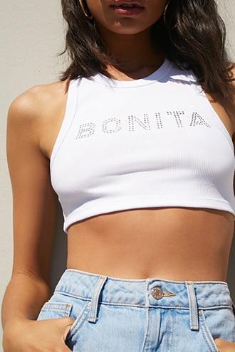 Forever21 Bonita Graphic Crop Top