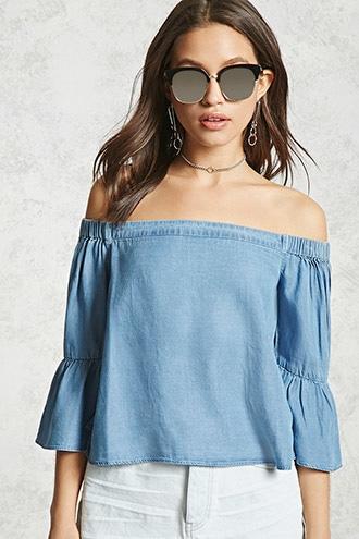 Forever21 Contemporary Chambray Top