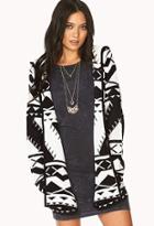 Forever21 Women's  Blurred Lines Hooded Cardigan