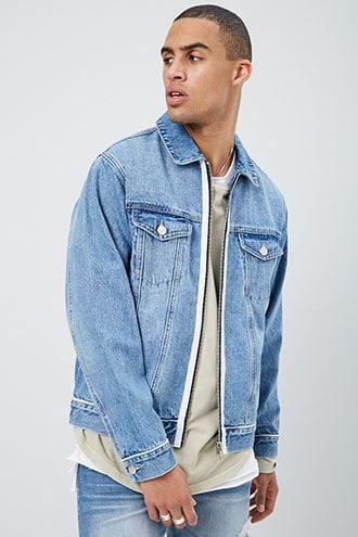 Forever21 Denim Zip-up Jacket
