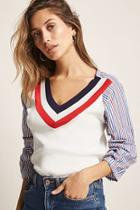 Forever21 Pickup-sleeve Combo Top