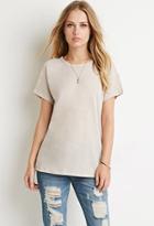 Forever21 Women's  Taupe Cutout-back Tee