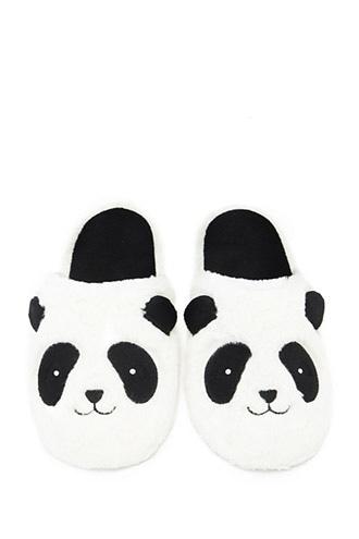 Forever21 Women's  Panda Slippers