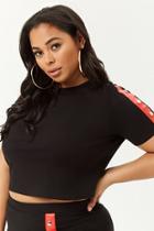 Forever21 Plus Size Contrast Stripe Crop Top