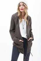 Forever21 Contemporary Asymmetrical Hooded Jacket