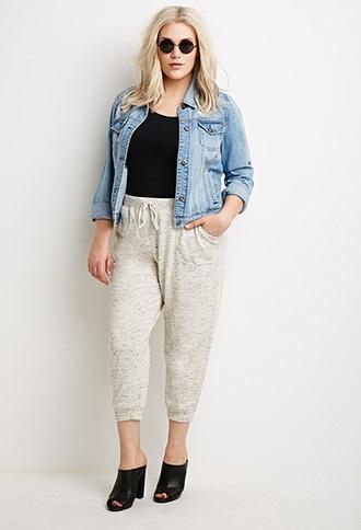 Forever21 Plus Size Slub Knit Capri Joggers