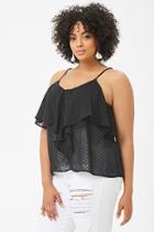 Forever21 Plus Size Sheer Clip Dot Flounce Cami