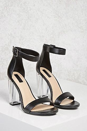 Forever21 Chunky Lucite Heels (wide)
