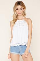 Forever21 Women's  Lace-paneled Halter Top