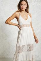 Forever21 Sheer Lace Paneled Maxi Dress