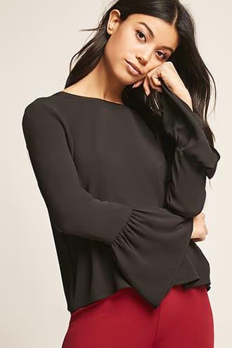 Forever21 Lantern-sleeve Top
