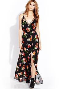 Forever21 70's Inspired Floral Maxi Dress