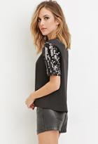 Forever21 Sequined Scuba Knit Top