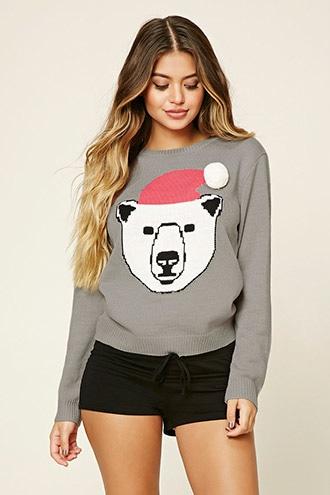 Forever21 Women's  Polar Bear Pj Sweater