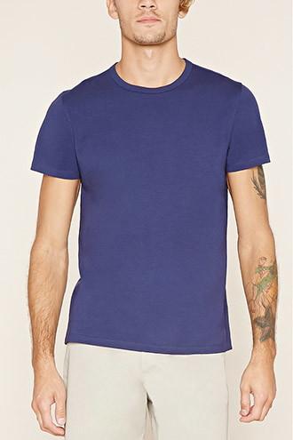 21 Men Men's  Navy Stretch Knit Tee